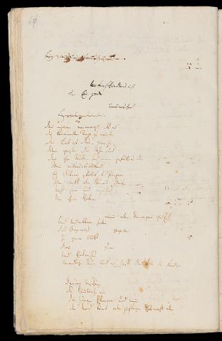 Friedrich Hölderlin, Homburger Folioheft, Seite 66, Viel hab’ ich dein…, Handschrift